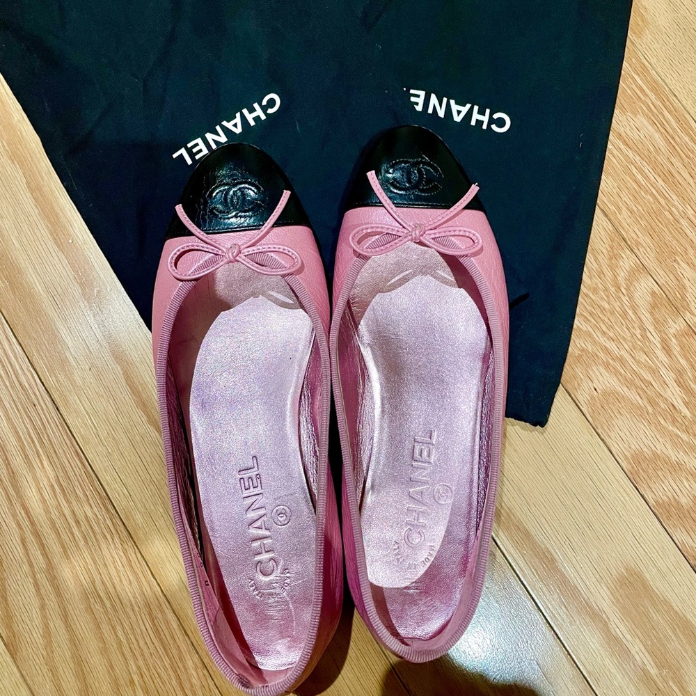 Chanel Metallic Pink Ballerina